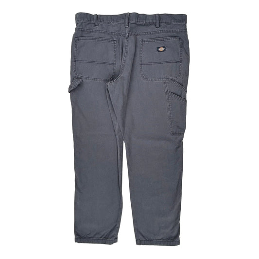 Dickies Double Knee Carpenter Trousers - 36W 30L Grey Cotton