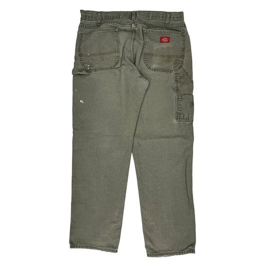 Dickies Carpenter Trousers - 34W 32L Grey Cotton