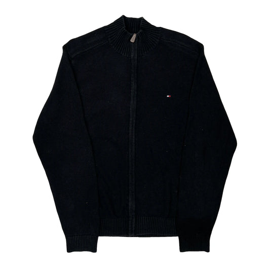 Tommy Hilfiger 1/4 Zip - Large Black Cotton