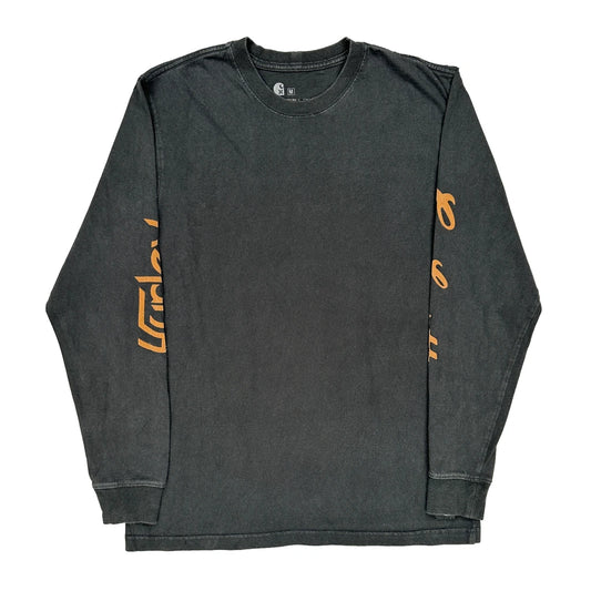 Hurley Carhartt Spellout Long Sleeve T-Shirt - Medium Black Cotton