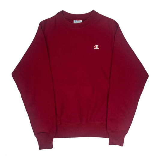 Reverse Weave Champion Sweatshirt - Small Red Cotton