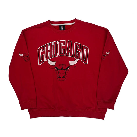Chicago Bulls Unk Nba Sweatshirt - Large Red Cotton