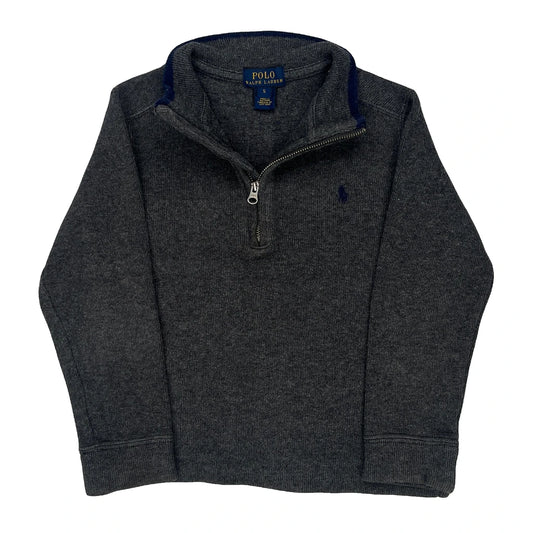 Vintage Age 5 Polo By Ralph Lauren 1/4 Zip - XS Gray Cotton