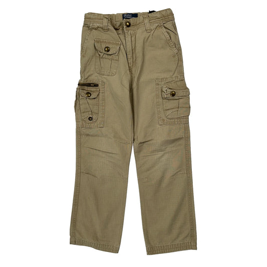 Age 5 Polo By Ralph Lauren Cargo Trousers - Small Beige Cotton
