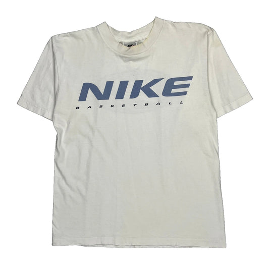Basketball Nike Graphic T-Shirt - Small White Cotton