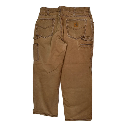 Carhartt Carpenter Trousers - 34W 32L Brown Cotton