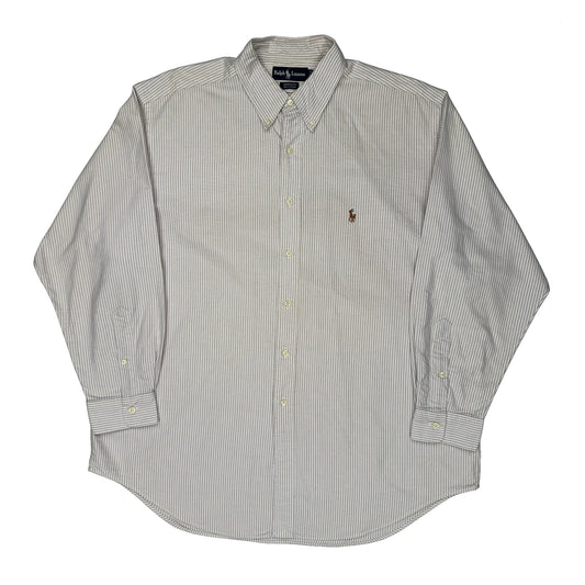Yarmouth Ralph Lauren Striped Shirt - XL White Cotton