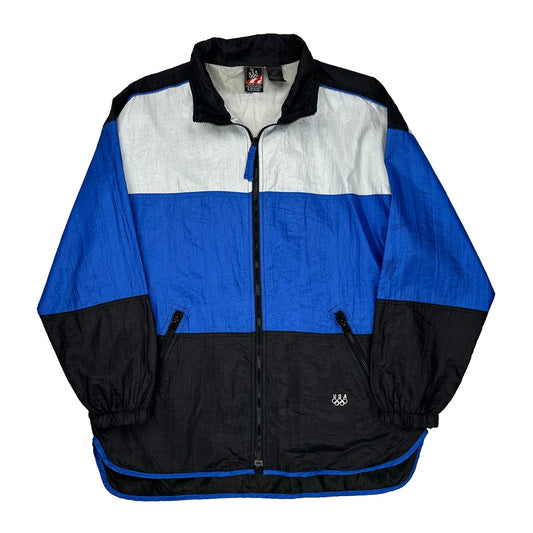 USa Olympics Windbreaker - Large Block Colour Nylon