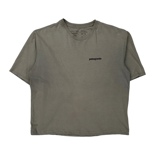 Patagonia Trout Graphic T-Shirt - Medium Gray Cotton