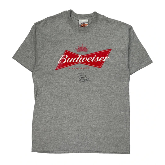 Budweiser Winners Circle Graphic T-Shirt - Large Grey Cotton