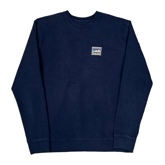Patagonia Sweatshirt - Large Navy Cotton