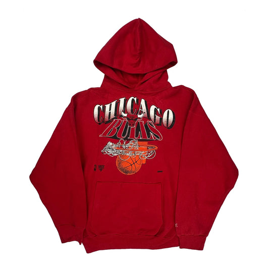 Chicago Bulls Bike Graphic Hoodie - Large Red Cotton
