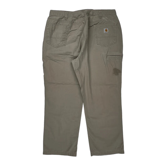 Carhartt Trousers - 37W 29L Khaki Cotton