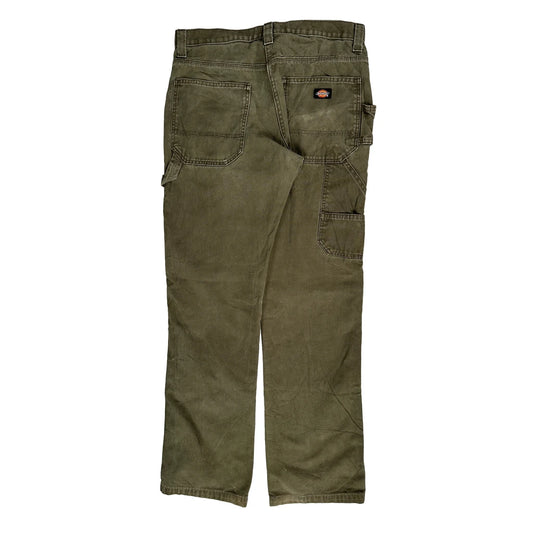 Dickies Carpenter Pants - 34W 34L Green Cotton
