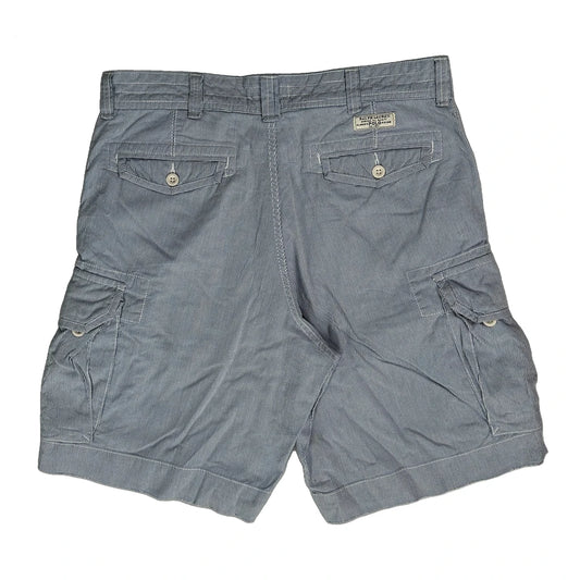 Polo By Ralph Lauren Hickory Stripe Cargo Shorts - 36W 11L Blue Cotton