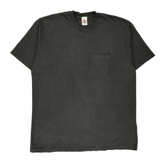 Blank Munsing Single Stitch T-Shirt - XL Black Cotton