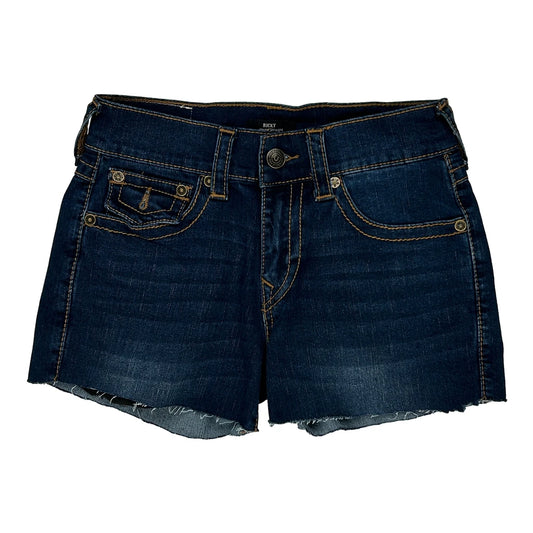 True Religion Mini Denim Shorts - 30W US 4 Dark Wash Denim