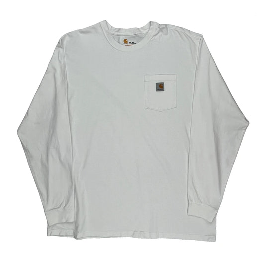 Carhartt Long Sleeve T-Shirt - 2XL White Cotton