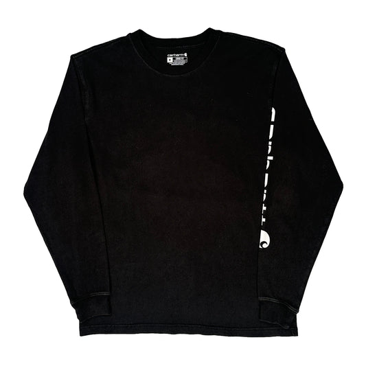 Carhartt Long Sleeve T-Shirt - Medium Black Cotton