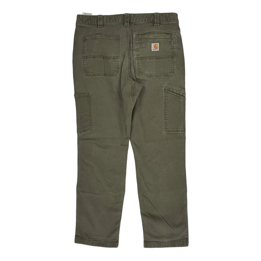 Carhartt Double Knee Cargo Trousers - 34W 30L Green Cotton