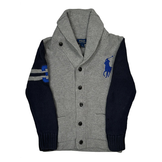 Age 7 Polo By Ralph Lauren Cardigan - Small Gray Cotton