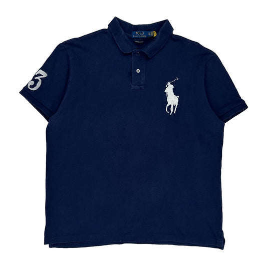 Big Pony Polo By Ralph Lauren Slim Fit Polo Shirt - XL Navy Cotton