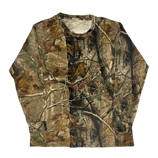 Unbranded Camo Long Sleeve T-Shirt - XL Camo Cotton
