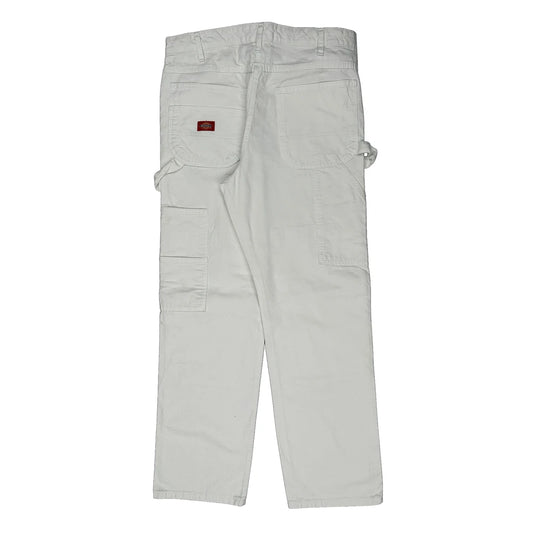 Dickies Carpenter Trousers - 34W 32L White Cotton