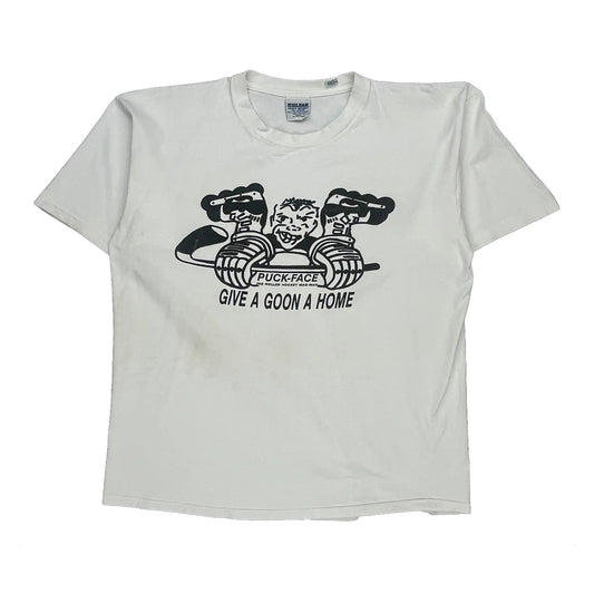 Hockey Gildan Graphic T-Shirt - XL White Cotton