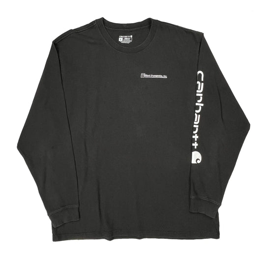 Loose Fit Carhartt Long Sleeve T-Shirt - XL Black Cotton