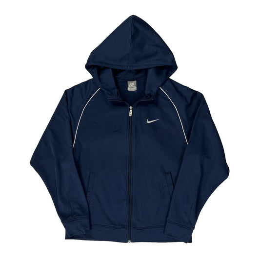 Vintage Nike Track Jacket - Medium Navy Polyester