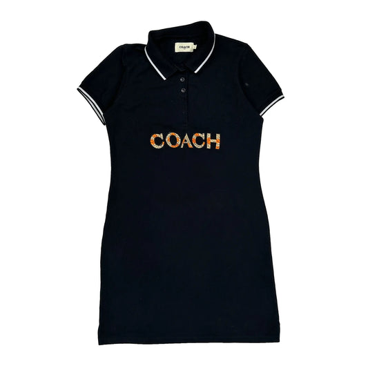 Coach Dress Polo Shirt - Large Black Cotton