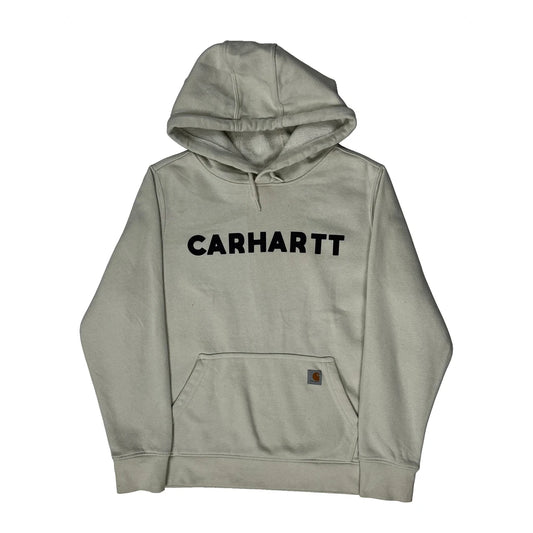 Carhartt Spellout Hoodie - XL Cream Cotton