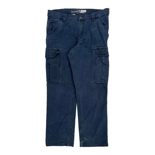 Carhartt Cargo Cargo Trousers - 34W 30L Blue Cotton