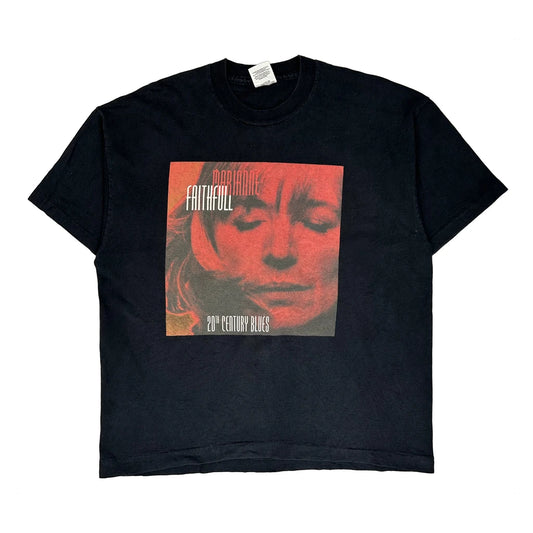 Marianne Faithfull'S 1996 Screen Stars 20Th Century Blues Graphic T-Shirt - XL Black Cotton