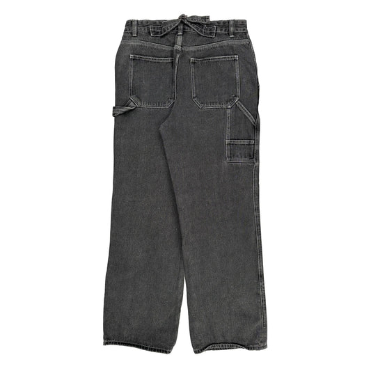 Unbranded Wide Leg Carpenter Trousers - 31W UK 14 Grey Denim