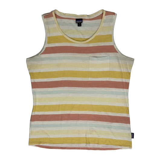 Patagonia Striped Vest - Medium Multicoloured Cotton