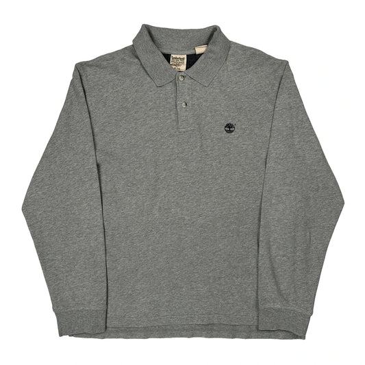 Timberland Long Sleeve Polo Shirt - XL Grey Cotton