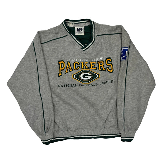 Green Bay Packers Lee Sport Football Sweatshirt - Large Green Cotton