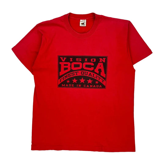 Fruit Of The Loom Single Stitch T-Shirt - XL Red Cotton