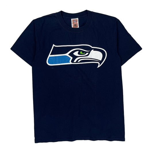 Seattle Seahawks Nfl T-Shirt - Medium Navy Cotton