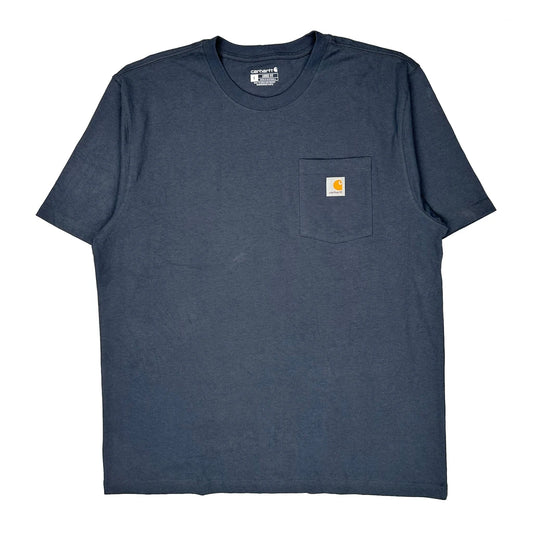 Carhartt T-Shirt - Large Blue Cotton