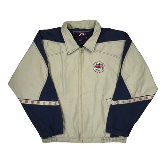 Tampa Bay Pro Player Track Jacket - Large Beige Polyester