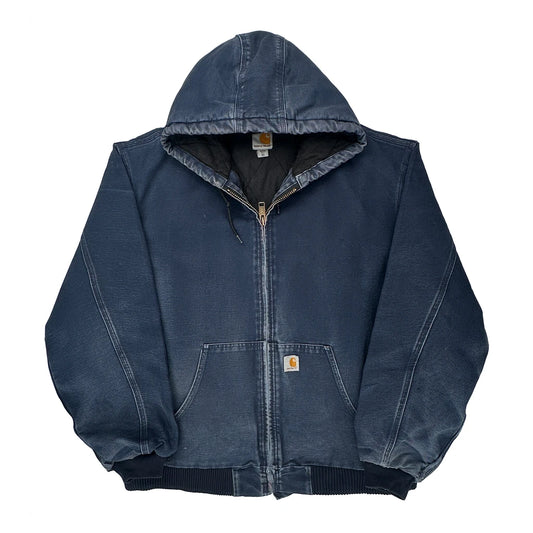 Made In USA Carhartt Tall Jacket - 2XL Blue Cotton
