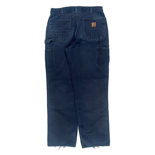 Carhartt Double Knee Carpenter Trousers - 32W 32L Blue Cotton