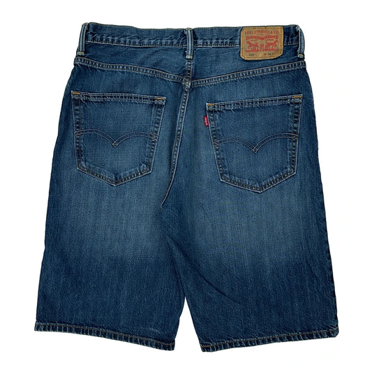 Levis Denim Shorts - 34W 11L Blue Cotton