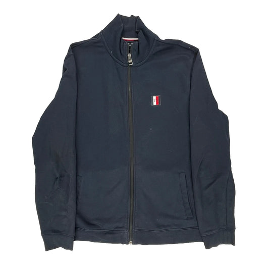 Tommy Hilfiger Zip Up - Medium Navy Cotton Blend