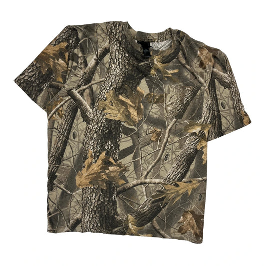 Rugged Sportsman Outdoors Winchester Camo T-Shirt - 2XL Green Cotton