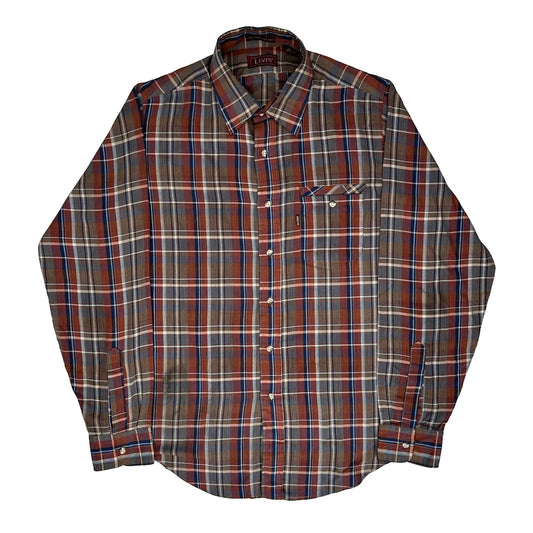 Levis Checked Shirt - Large Brown Cotton