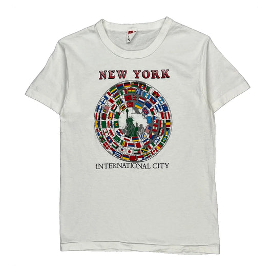 International City Hanes Graphic T-Shirt - Large White Cotton